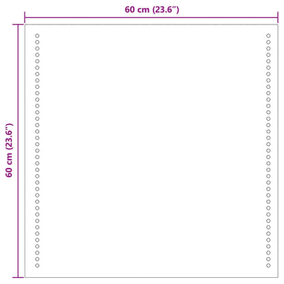 vidaXL LED Bathroom Mirror Transparent 60 x 60 cm Tempered Glass