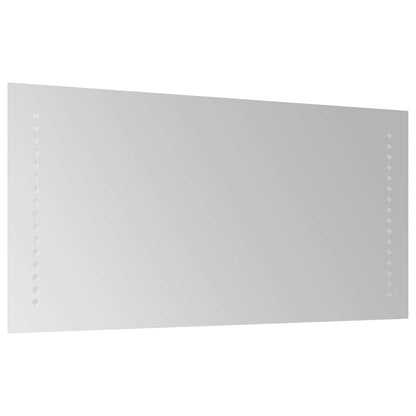 vidaXL LED Bathroom Mirror Transparent 30 x 60 cm Tempered Glass