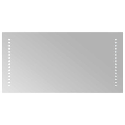 vidaXL LED Bathroom Mirror Transparent 30 x 60 cm Tempered Glass