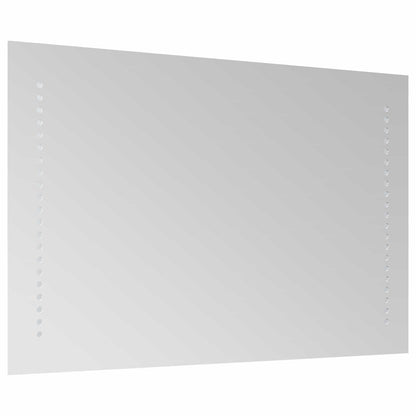 vidaXL LED Bathroom Mirror Transparent 40 x 60 cm Tempered Glass