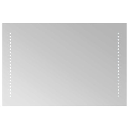vidaXL LED Bathroom Mirror Transparent 40 x 60 cm Tempered Glass