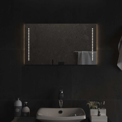 vidaXL LED Bathroom Mirror Transparent 40 x 70 cm Tempered Glass