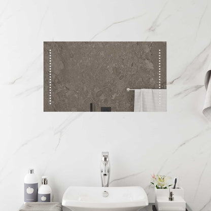 vidaXL LED Bathroom Mirror Transparent 40 x 70 cm Tempered Glass