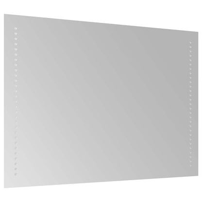 vidaXL LED Bathroom Mirror Transparent 50 x 70 cm Tempered Glass