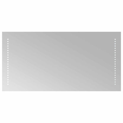 vidaXL LED Bathroom Mirror Transparent 40 x 80 cm Tempered Glass