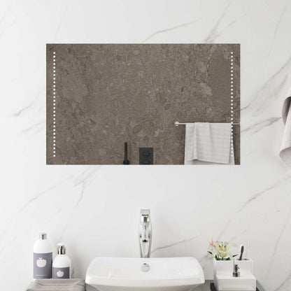 vidaXL LED Bathroom Mirror Transparent 50 x 80 cm Tempered Glass