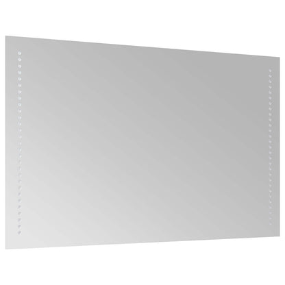 vidaXL LED Bathroom Mirror Transparent 50 x 80 cm Tempered Glass
