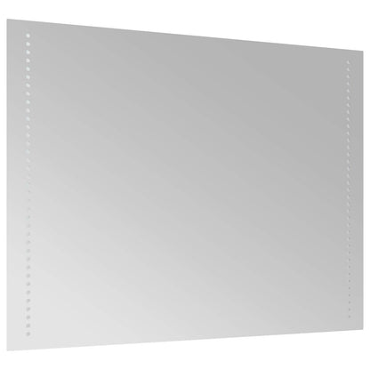 vidaXL LED Bathroom Mirror Transparent 60 x 80 cm Tempered Glass