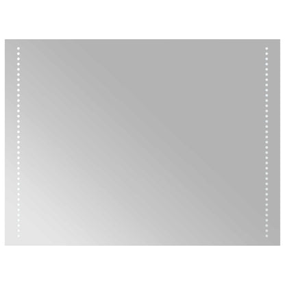 vidaXL LED Bathroom Mirror Transparent 60 x 80 cm Tempered Glass