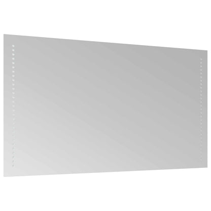 vidaXL LED Bathroom Mirror Transparent 50 x 90 cm Tempered Glass