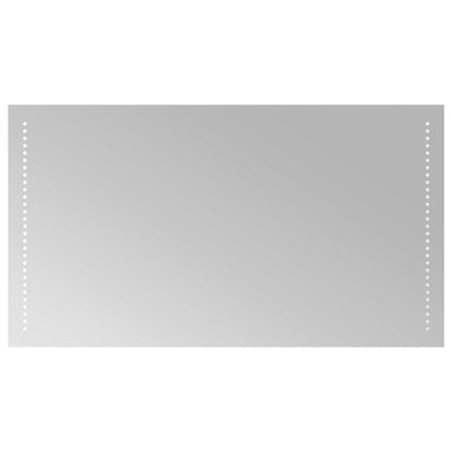 vidaXL LED Bathroom Mirror Transparent 50 x 90 cm Tempered Glass