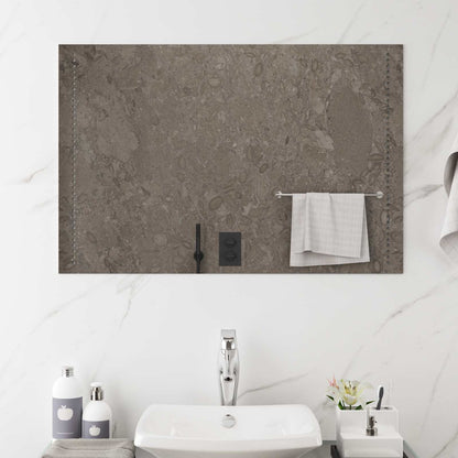 vidaXL LED Bathroom Mirror Transparent 60 x 90 cm Tempered Glass