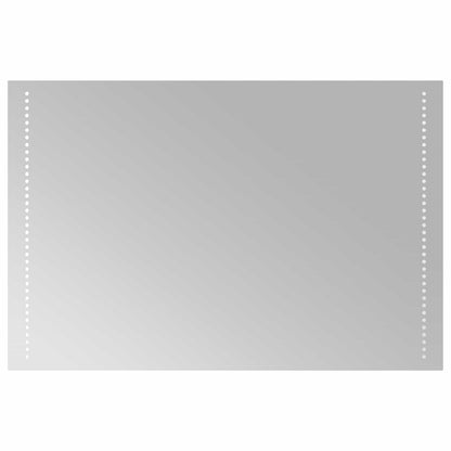 vidaXL LED Bathroom Mirror Transparent 60 x 90 cm Tempered Glass