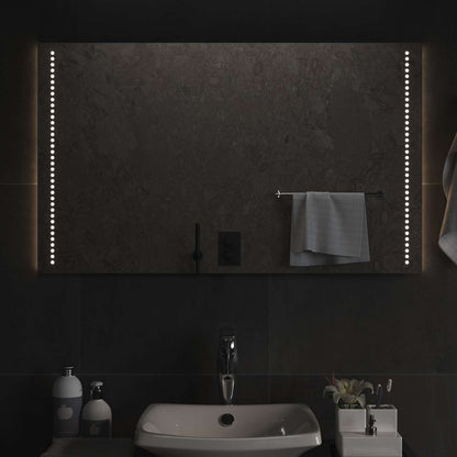 vidaXL LED Bathroom Mirror Transparent 60 x 10 cm Tempered Glass