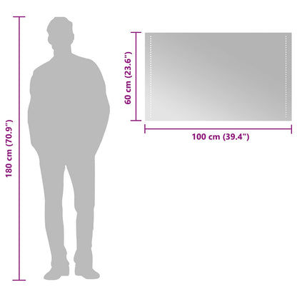 vidaXL LED Bathroom Mirror Transparent 60 x 10 cm Tempered Glass