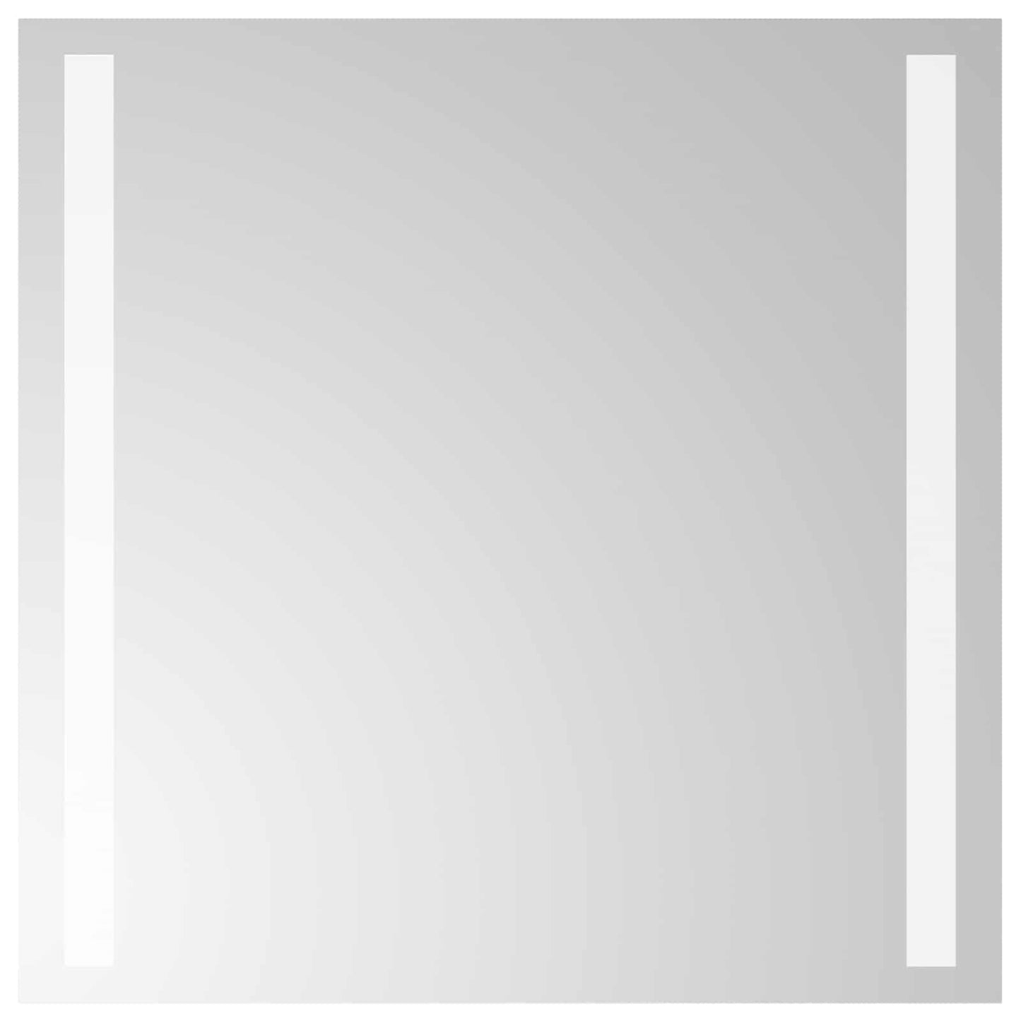 vidaXL LED Bathroom Mirror Transparent 40 x 40 cm Tempered Glass