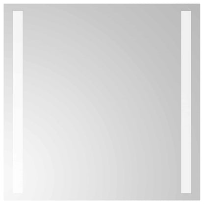 vidaXL LED Bathroom Mirror Transparent 40 x 40 cm Tempered Glass