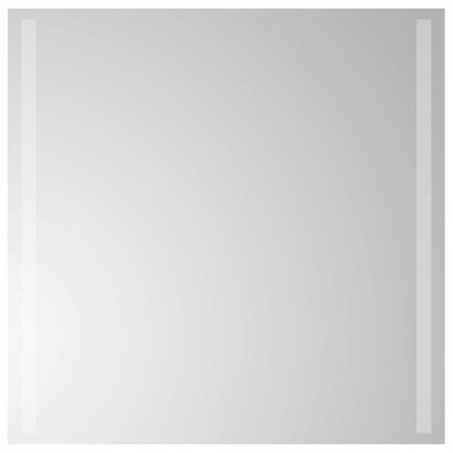 vidaXL LED Bathroom Mirror Transparent 60 x 60 cm Tempered Glass