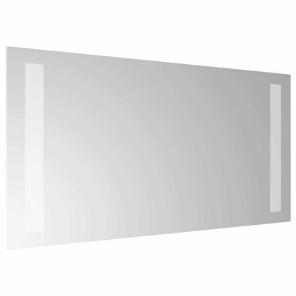 vidaXL LED Bathroom Mirror Transparent 40 x 20 cm Tempered Glass