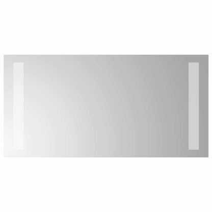 vidaXL LED Bathroom Mirror Transparent 40 x 20 cm Tempered Glass