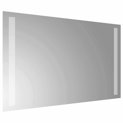 vidaXL LED Bathroom Mirror Transparent 50 x 30 cm Tempered Glass