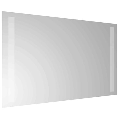 vidaXL LED Bathroom Mirror Transparent 60 x 30 cm Tempered Glass