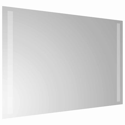 vidaXL LED Bathroom Mirror Transparent 60 x 40 cm Tempered Glass