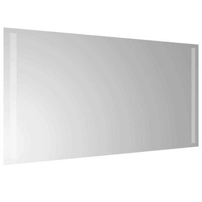 vidaXL LED Bathroom Mirror Transparent 80 x 40 cm Tempered Glass