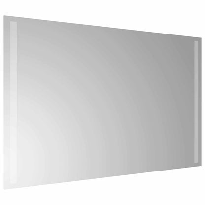 vidaXL LED Bathroom Mirror Transparent 80 x 50 cm Tempered Glass