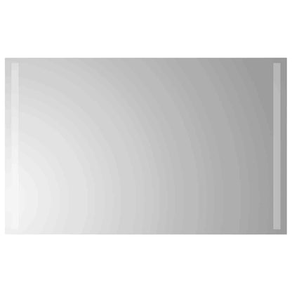 vidaXL LED Bathroom Mirror Transparent 80 x 50 cm Tempered Glass