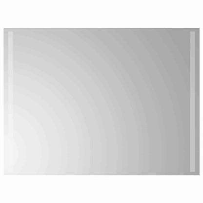 vidaXL LED Bathroom Mirror Transparent 80 x 60 cm Tempered Glass