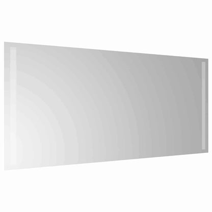 vidaXL LED Bathroom Mirror Transparent 90 x 40 cm Tempered Glass