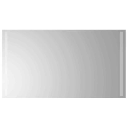 vidaXL LED Bathroom Mirror Transparent 90 x 50 cm Tempered Glass