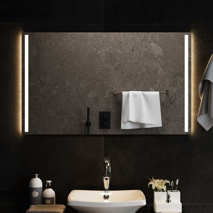 vidaXL LED Bathroom Mirror Transparent 100 x 60 cm Tempered Glass