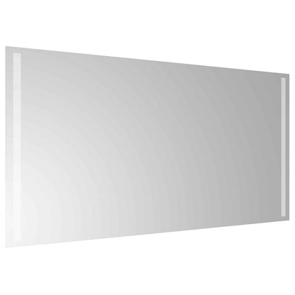 vidaXL LED Bathroom Mirror Transparent 100 x 60 cm Tempered Glass