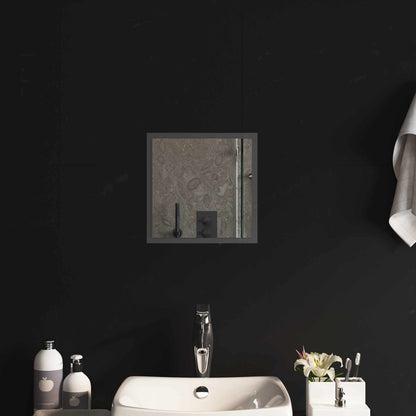 vidaXL LED Bathroom Mirror Transparent 30 x 30 cm Tempered Glass