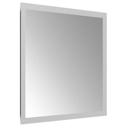 vidaXL LED Bathroom Mirror Transparent 30 x 30 cm Tempered Glass