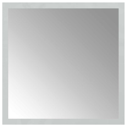 vidaXL LED Bathroom Mirror Transparent 30 x 30 cm Tempered Glass