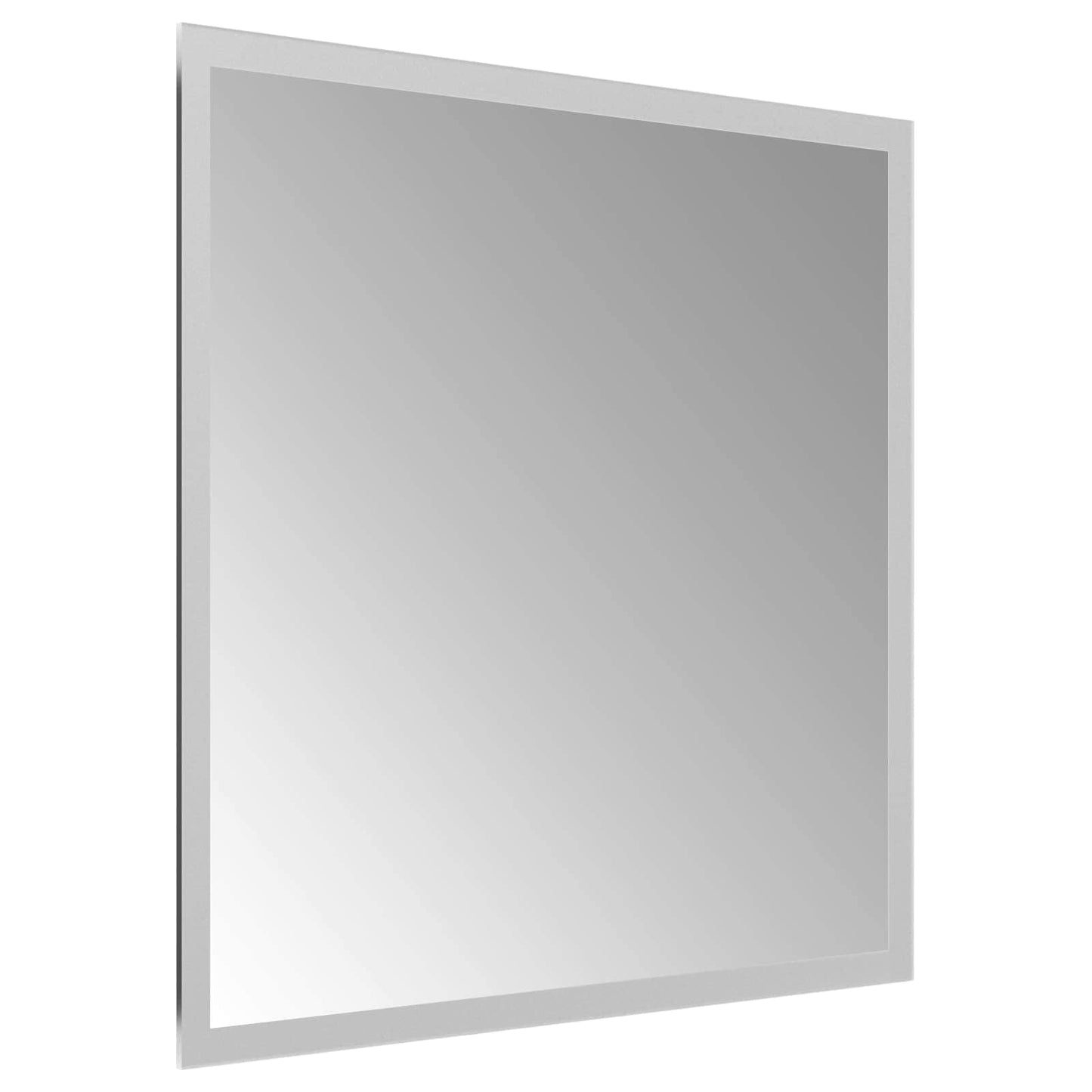 vidaXL LED Bathroom Mirror Transparent 40 x 40 cm Tempered Glass