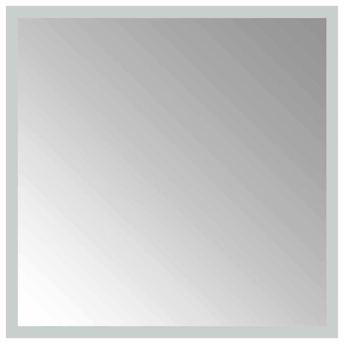 vidaXL LED Bathroom Mirror Transparent 40 x 40 cm Tempered Glass