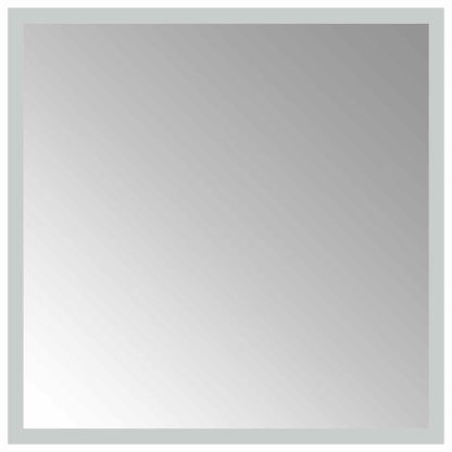 vidaXL LED Bathroom Mirror Transparent 40 x 40 cm Tempered Glass