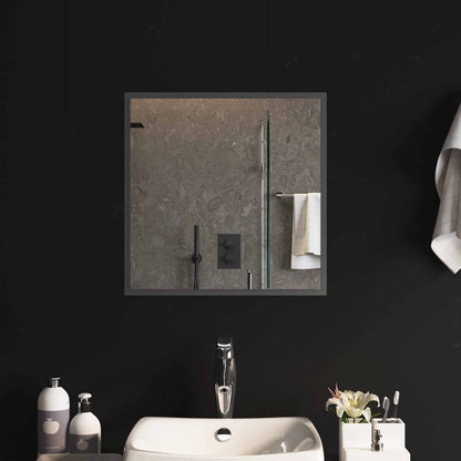 vidaXL LED Bathroom Mirror Transparent 50 x 50 cm Tempered Glass