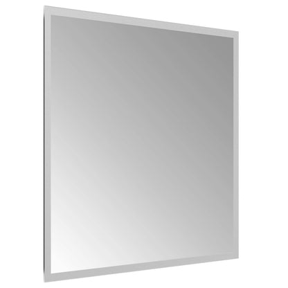 vidaXL LED Bathroom Mirror Transparent 50 x 50 cm Tempered Glass