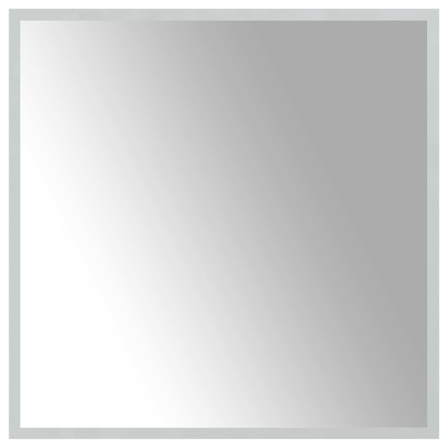 vidaXL LED Bathroom Mirror Transparent 60 x 60 cm Tempered Glass