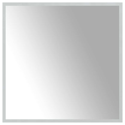 vidaXL LED Bathroom Mirror Transparent 60 x 60 cm Tempered Glass