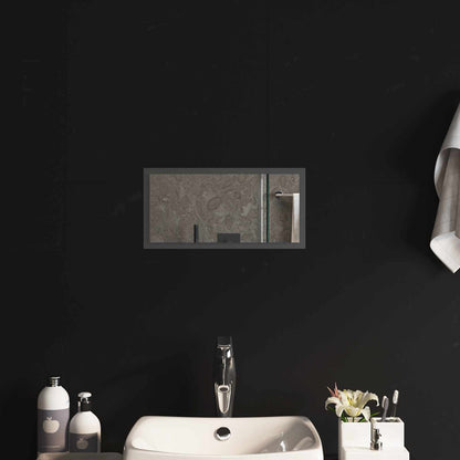 vidaXL LED Bathroom Mirror Transparent 40 x 20 cm Tempered Glass