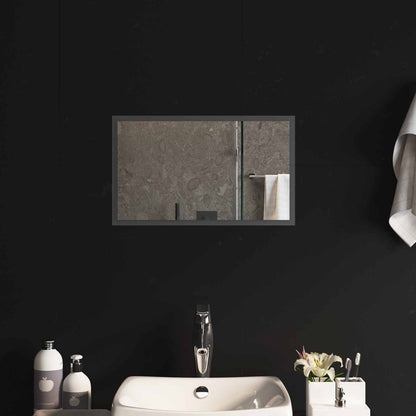 vidaXL LED Bathroom Mirror Transparent 50 x 30 cm Tempered Glass