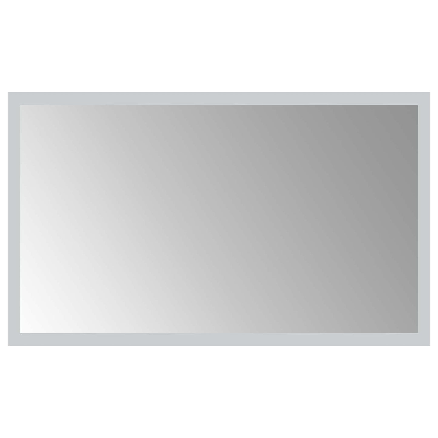 vidaXL LED Bathroom Mirror Transparent 50 x 30 cm Tempered Glass