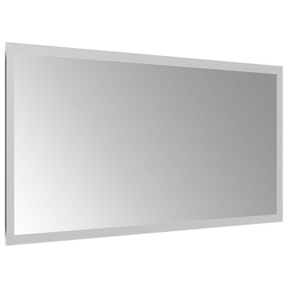 vidaXL LED Bathroom Mirror Transparent 60 x 30 cm Tempered Glass