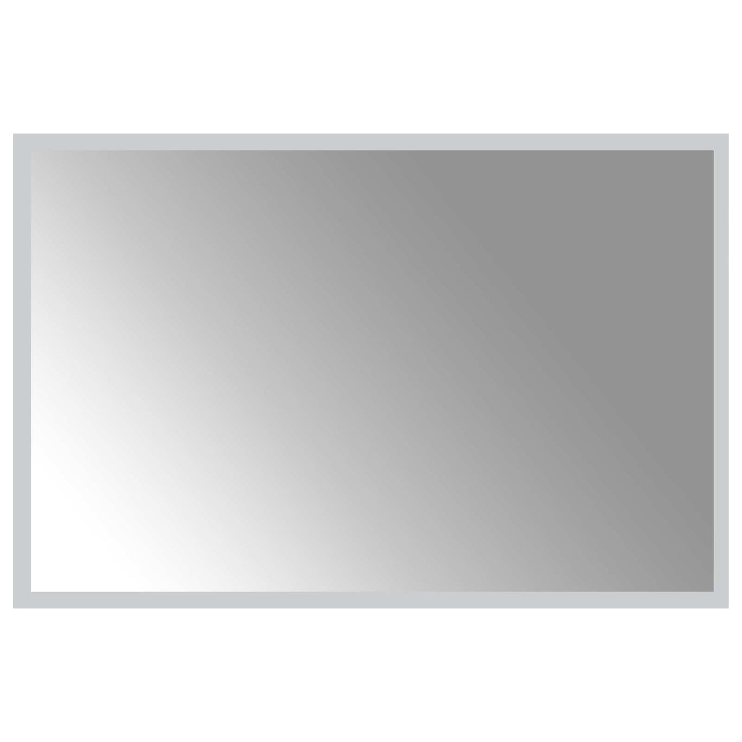 vidaXL LED Bathroom Mirror Transparent 60 x 40 cm Tempered Glass